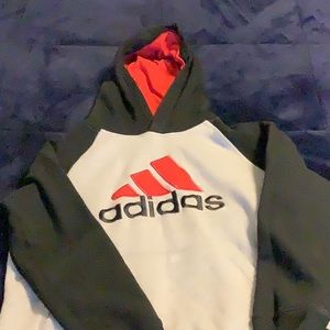 Adidas red and black hoodie